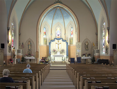 Immaculate Conception Roman Catholic Church, in Old Monroe, Missouri, USA - 