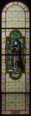 Saint Vincent de Paul Roman Catholic Church, in Dutzow, Missouri, USA - stained glass window