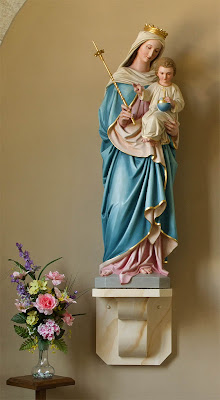Saint Ignatius of Loyola Roman Catholic Church, in Concord Hill, Missouri, USA - statue of the Blessed Virgin Mary