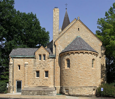 Assumption Roman Catholic Church, in New Haven, Missouri, USA - exterior back