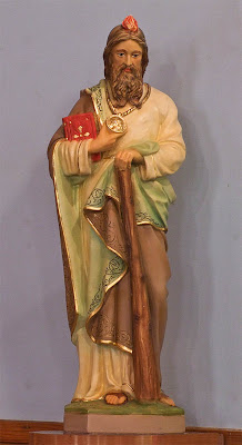 Saint Stephen Roman Catholic Church, in Richwoods, Missouri, USA - statue of Saint Jude Thaddeus