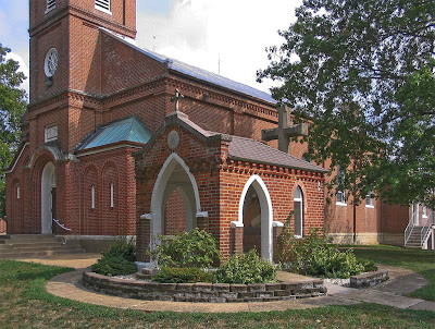 Photos of Saint John the Baptist Roman Catholic Church, in Gildehaus, Missouri, USA - church and Marian shrine