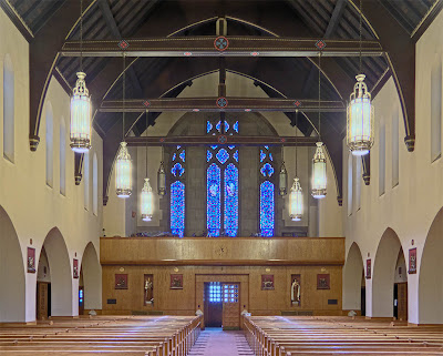 Saint Mary Magdalen Roman Catholic Church, in Brentwood, Missouri, USA - choir loft