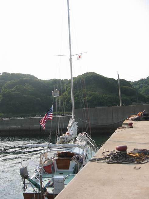 Velella tied alongside in Takeshima