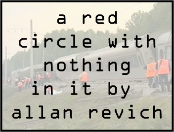 a red  circle with nothing in it (russian death train) by allan revich