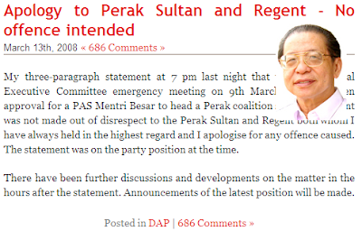 Lim Kit Siang Apology