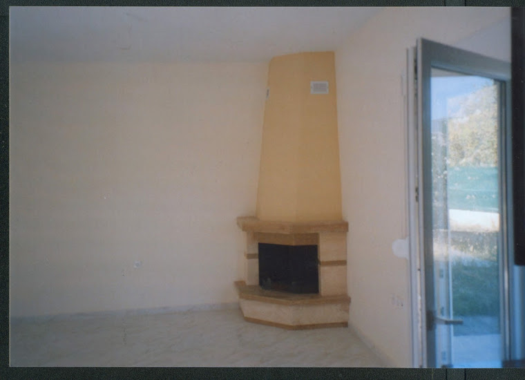 The marble made fireplace