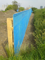 blue fence, Greenway