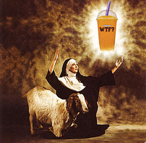 Mac's WTF Nun and Goat Poster