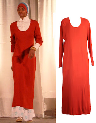 ازياء صيف 2009 للمحجبات Scoop+neck+red+sweater+dress+1