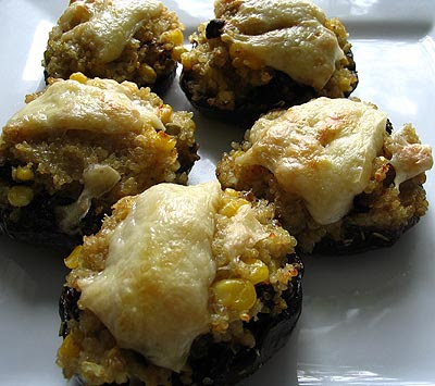 Portobello Mushrooms Stuffed with Quinoa