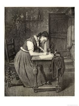 [10008118~Swedish-Peasant-Woman-Writing-with-a-Quill-+by+a+jernberg+1826-1894Posters.jpg]