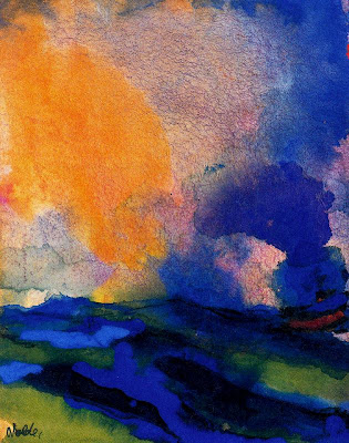 Emil+Nolde+-+Blue+green+sea+with+steamer+%28%29