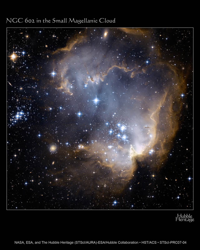 Hubble observa estrellas nacientes en una galaxia cercana