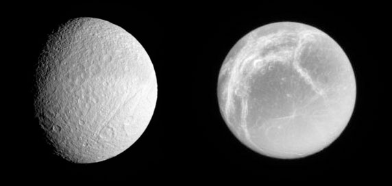 Lunas activas alrededor de Saturno
