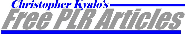 Christopher Kyalo's Free PLR Articles