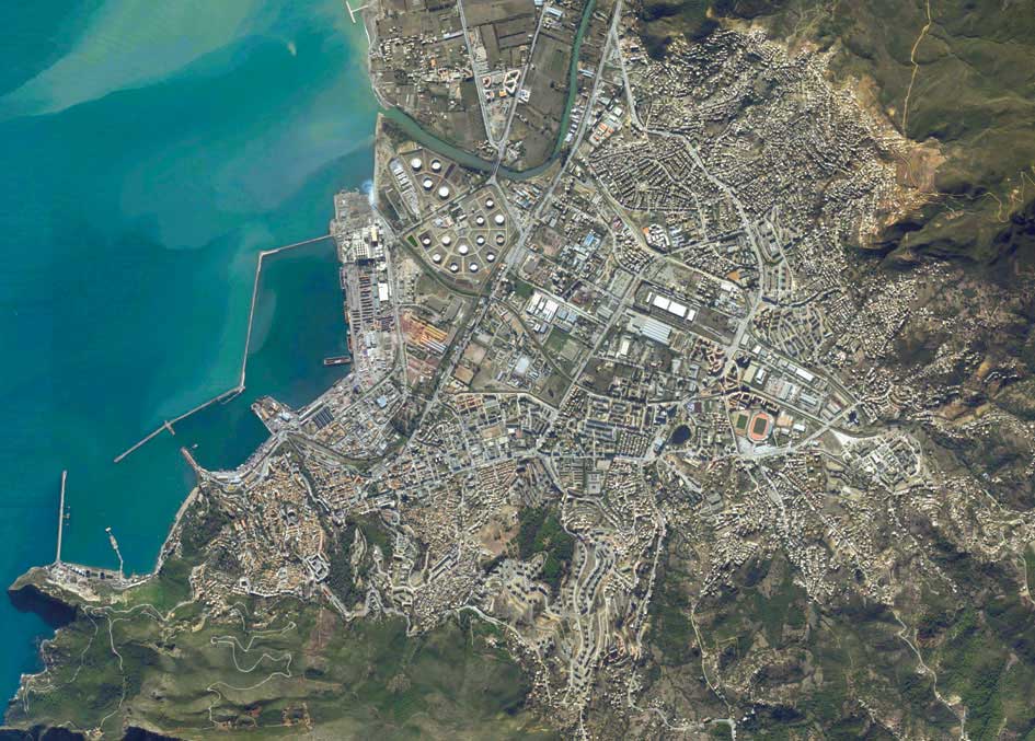 image satellite Bejaia Algerie