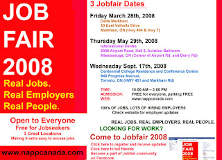 NAPP Canada Job Fairs 2008
