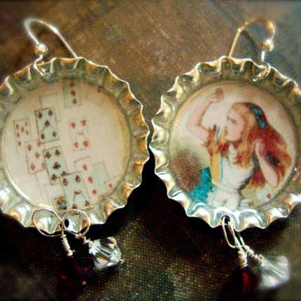 [figtreejewelry-Alice+in+Wonderland+Bottlecap+Earrings.jpg]