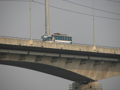 A bus on the bridge
