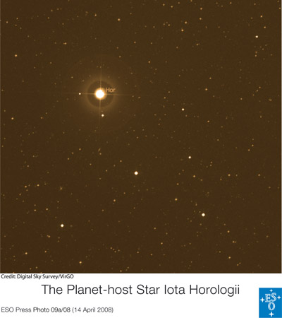 La estrella Iota Horologii