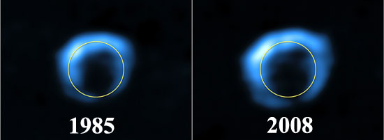 Expansión de la remante de supernova G1.9+0.3 desde 1985