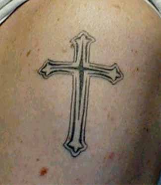 stock vector : Tattoo Christian Cross Simple Cross Tattoos Designs