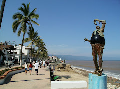 Public art and sand sculptures along Puerto Vallarta’s Malecon