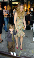 Sarah Jessica Parker with son James Wilke at a salon opening in NYC