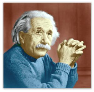 アインシュタインをカラー写真にしてみた