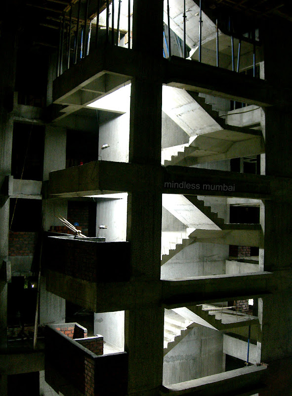 under construction building at night in mumbai by kunal bhatia