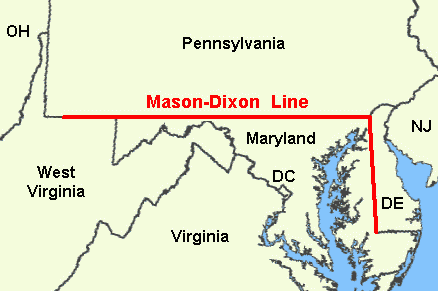 with the Mason Dixon Line