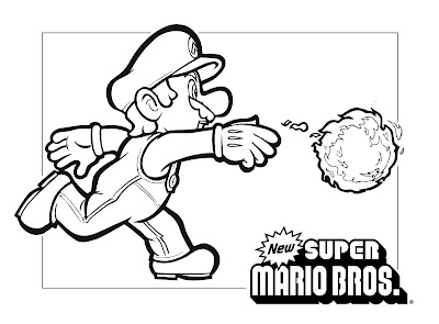 Mario Coloring Sheets on Mario Brothers Coloring Pages