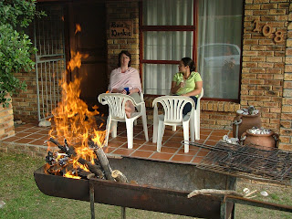 Braai (BBQ) in front of the house