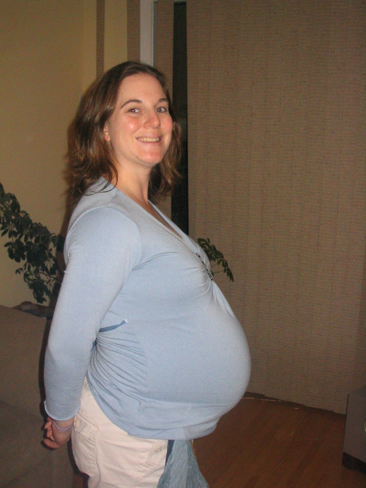 Then: Picture taken on Feb. 12...my due date.