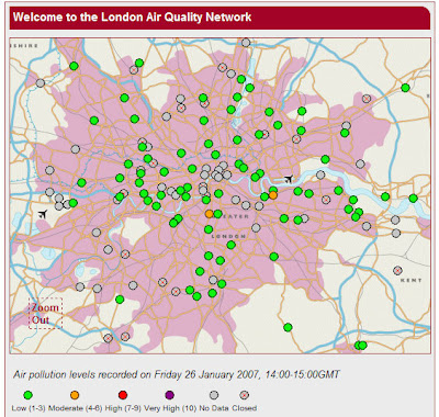 London Air Quality map