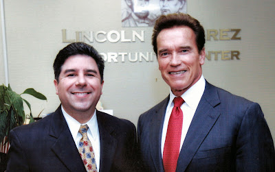 Carlos Bustamante and Gov. Arnold Schwarzenegger