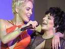 Liza with Sharon Stone