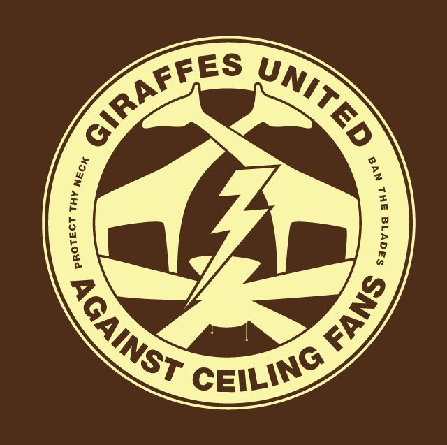 Threadless - Giraffes United Against Ceiling Fans by Jason Bergsieker