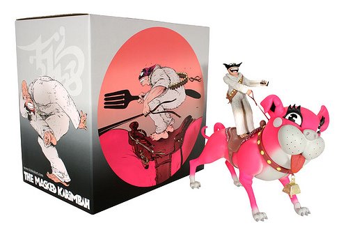 Kidrobot - Paul Pope's The Masked Karimbah Vinyl Action Figure Set and Package