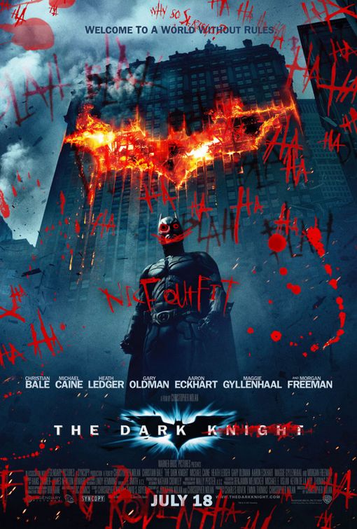 The Dark Knight Joker Vandalized A World Without Rules Movie Poster