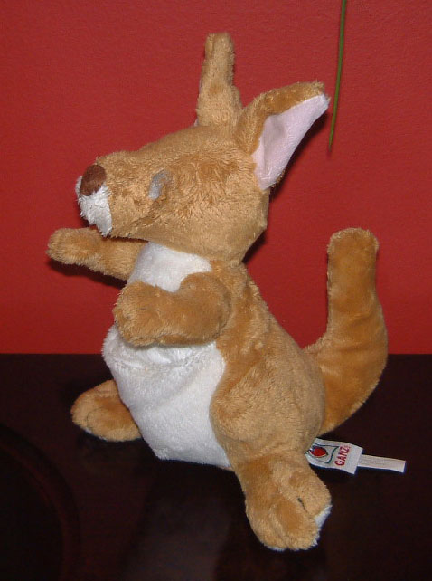 eyeless stuffed kangaroo