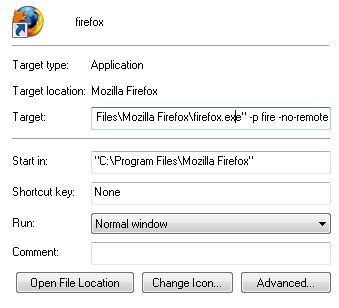run multiple Firefox simultaneously