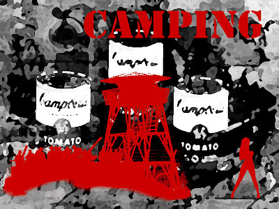 tomato campbel soup camping camp