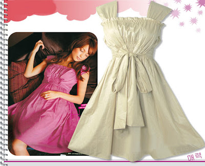 فساتين بناتية Sweet+Girl+Cotton+Dress+(SG-8016)+Free+Size+Chest+66-90+cm+Long+84cm+Cream+%24+28