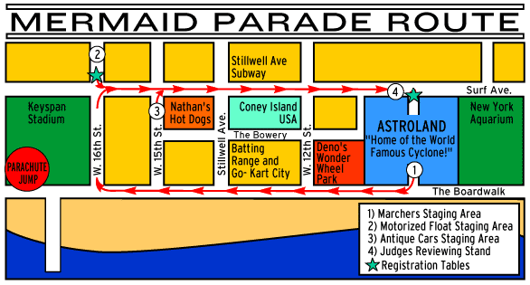 Coney Island Mermaid Parade Route