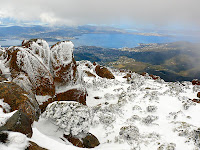 View to Hobart from near the summit, Mt Wellington - 23rd July 2008