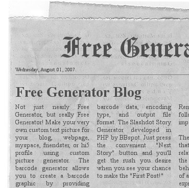 Newspaper Clipping Generator