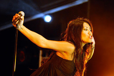 Anggun pregnant is expecting her first child in October