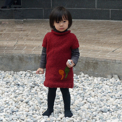 Dress Model Download on Little Sesame Knits  Baby Toddler Sweater Dress Pattern